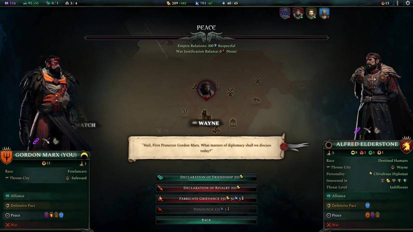 making a pronouncement