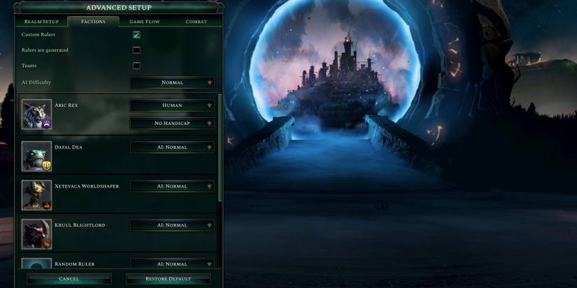 Age of Wonders 4 Realm Creation Factions