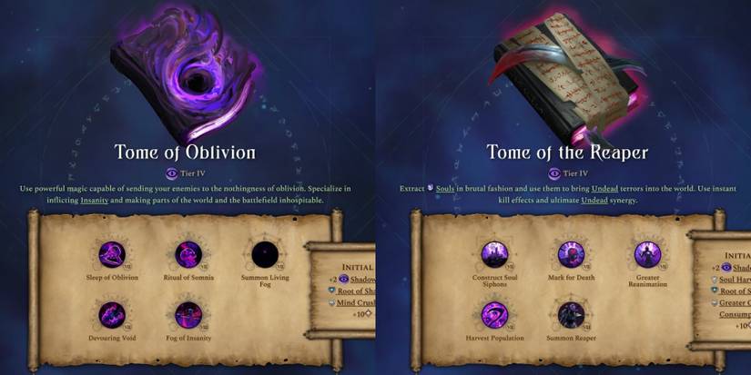 Age of Wonders 4 Shadow Affinity Tomes Tier 4