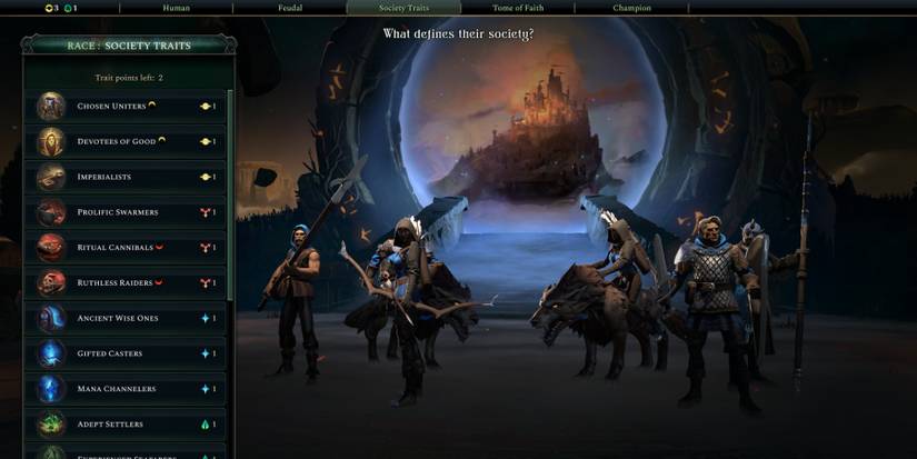 Age of Wonders 4 Faction Creation Society Traits
