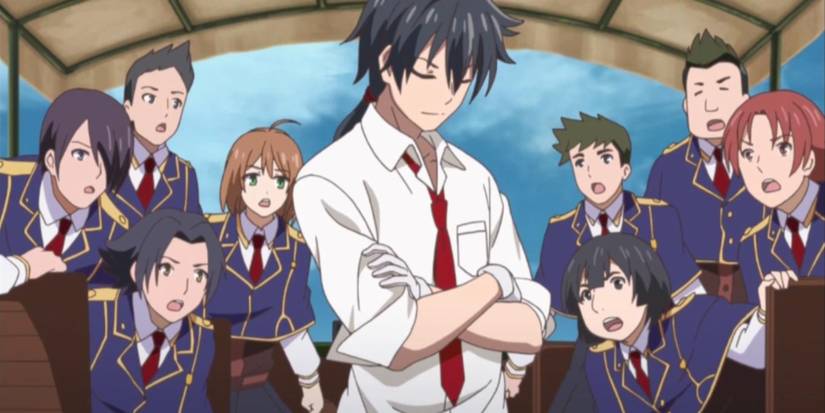 Glenn and students in Akashic Records of Bastard Magic Instructor