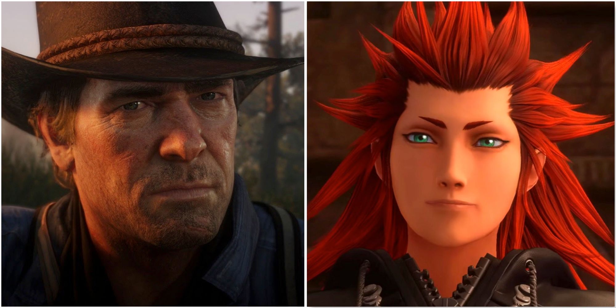 Arthur Morgan from Red Dead Redemption 2 and Axel from Kingdom Hearts 3