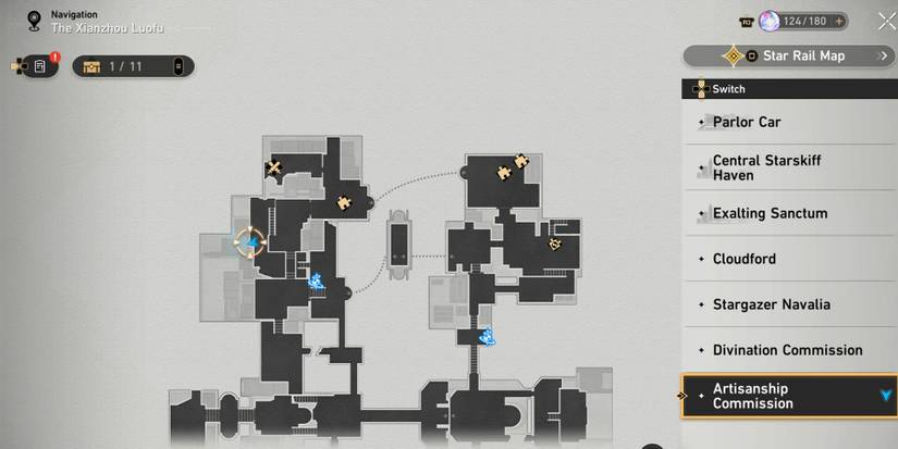 artisanship commission treasure 1 location in honkai star rail