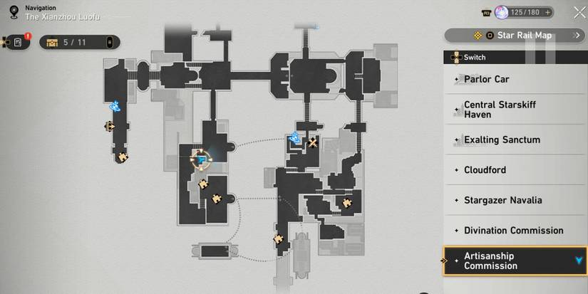 artisanship commission treasure 5 location in honkai star rail