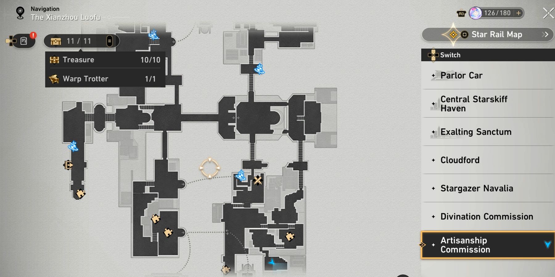 Exalting Sanctum Map - Honkai: Star Rail Interactive Map