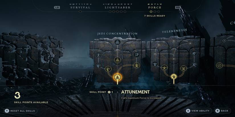 Attunement skill in Star Wars Jedi Survivor