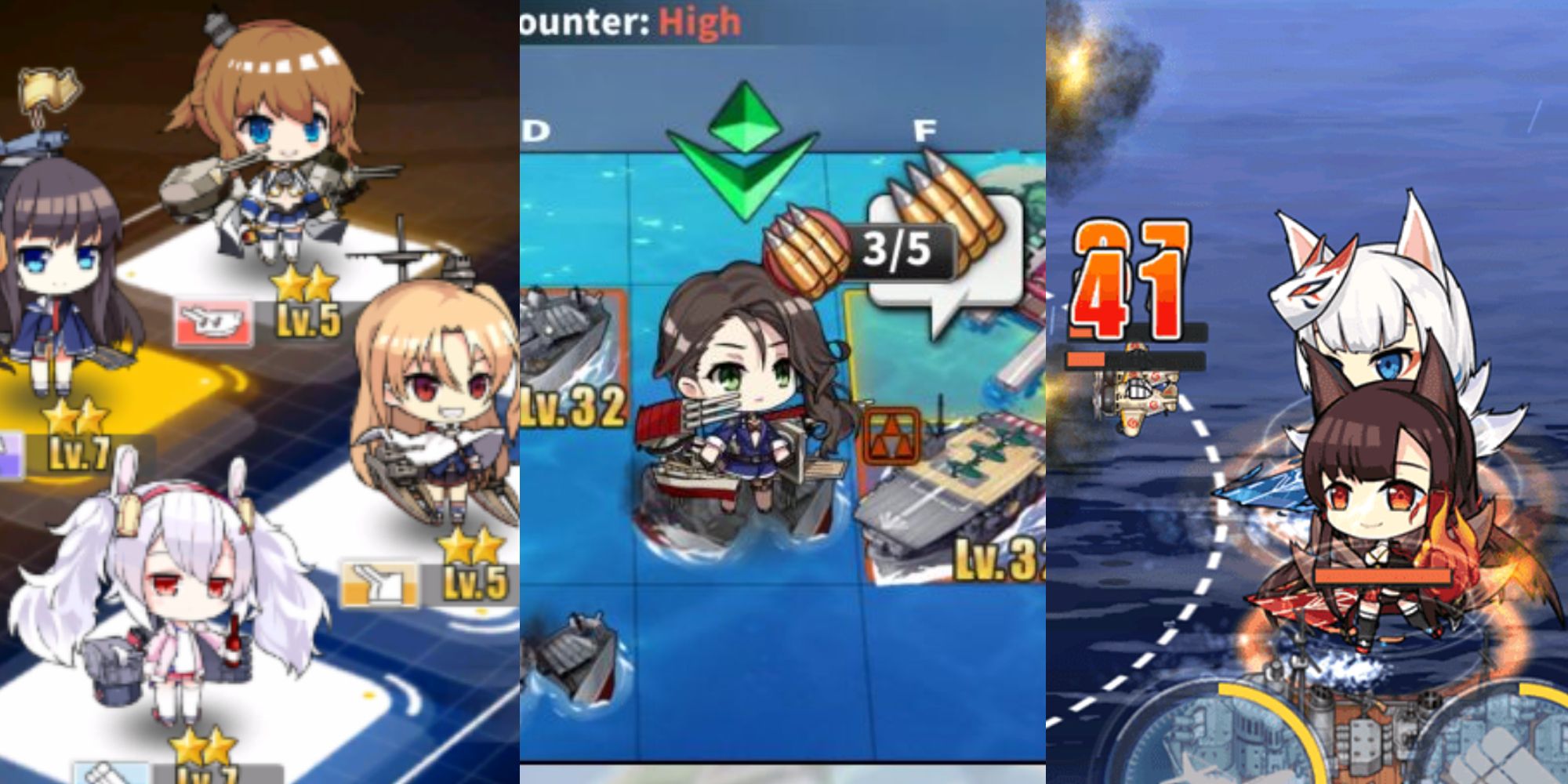 Gameplay from the Azur Lane gacha game