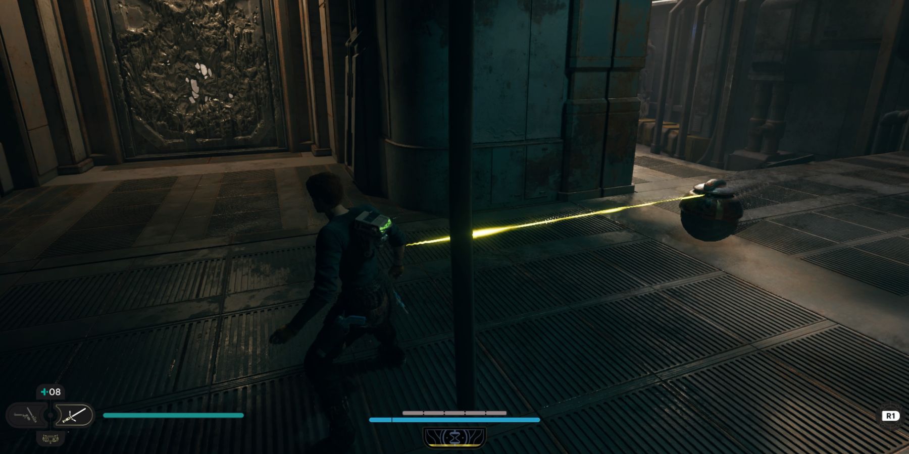 Cal lures a Roller Mine in Star Wars Jedi: Survivor