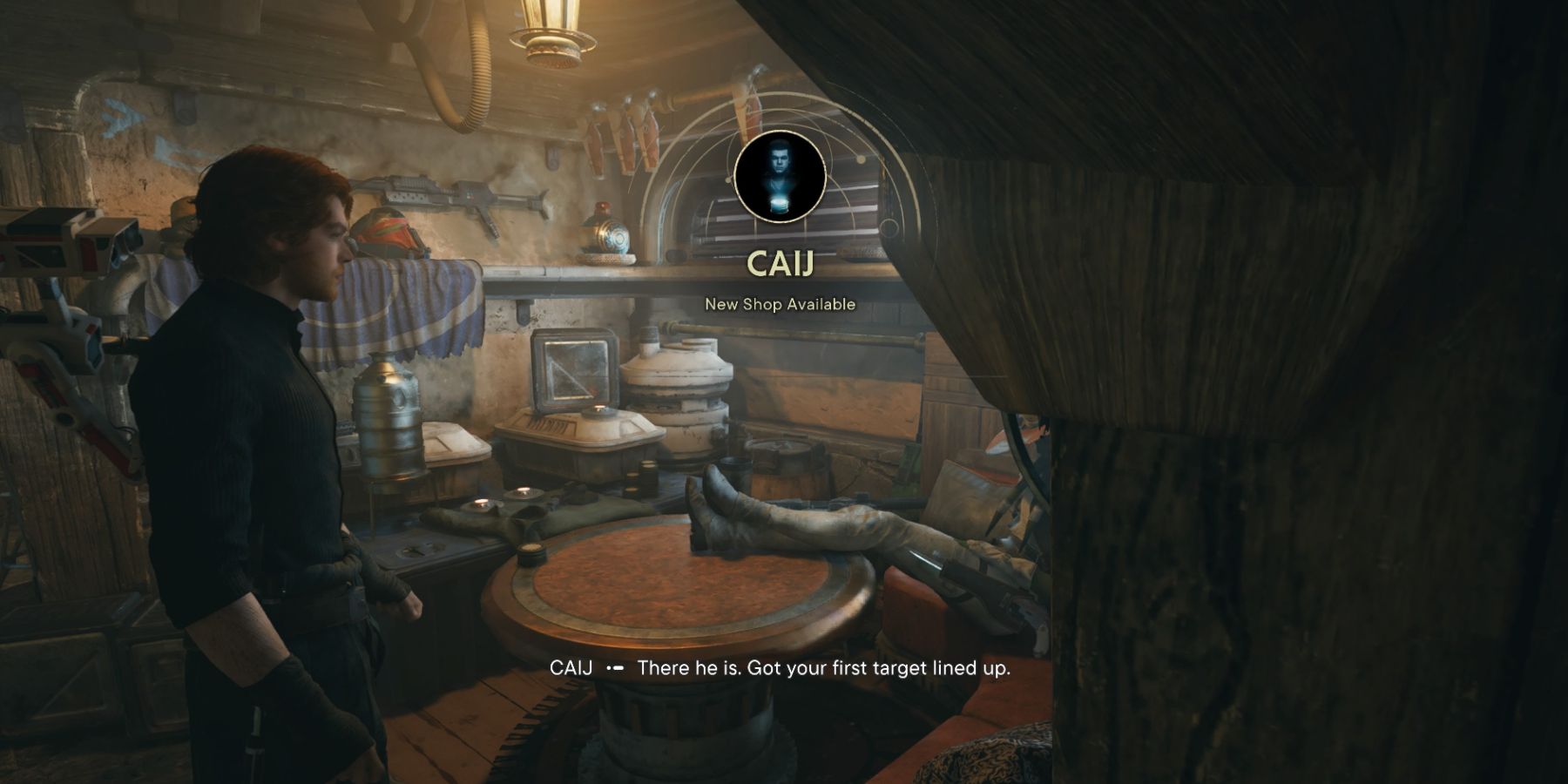 Cal visits Caij's shop in Star Wars Jedi: Survivor