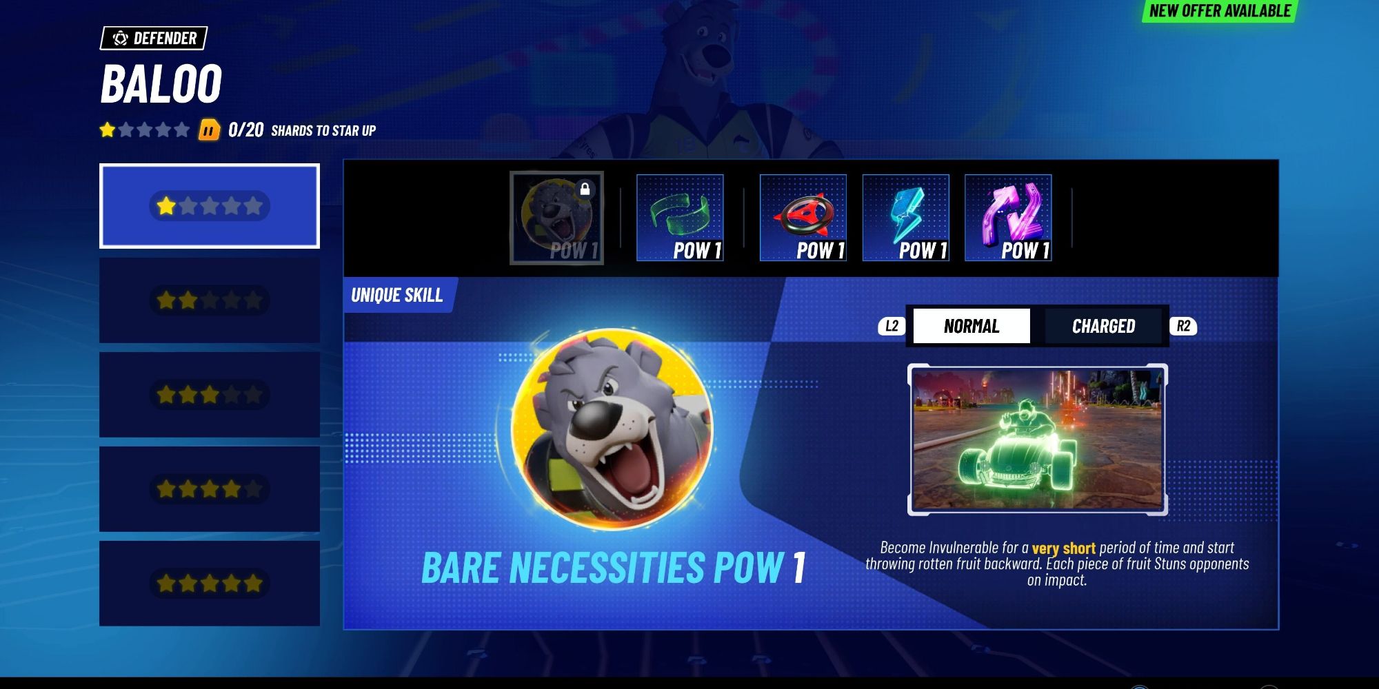 Bare Necessities summary of Baloo's unique skills seen in Disney Speed ​​Storm