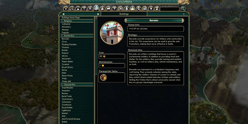 Civilization V Barracks