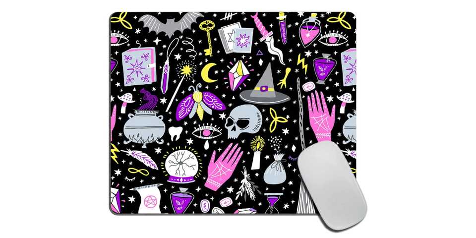 Bohemian Witchcraft Drawing Mouse Pad