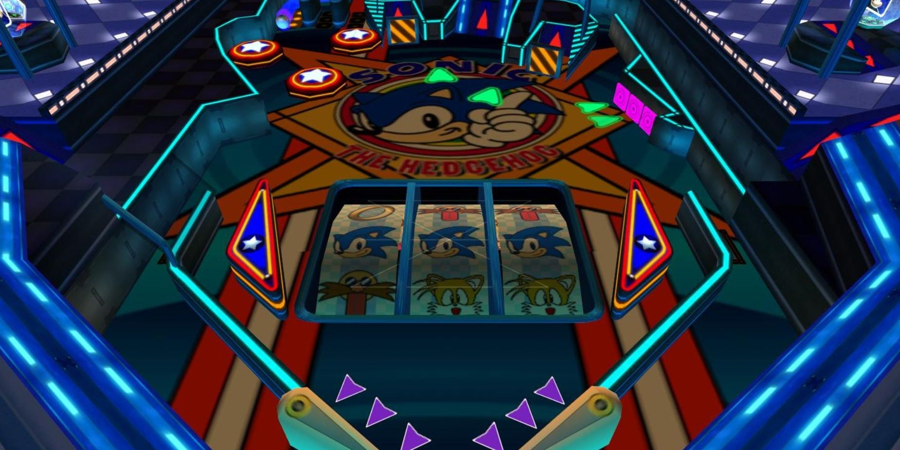 A pinball machine from Casinopolis in Sonic Adventure