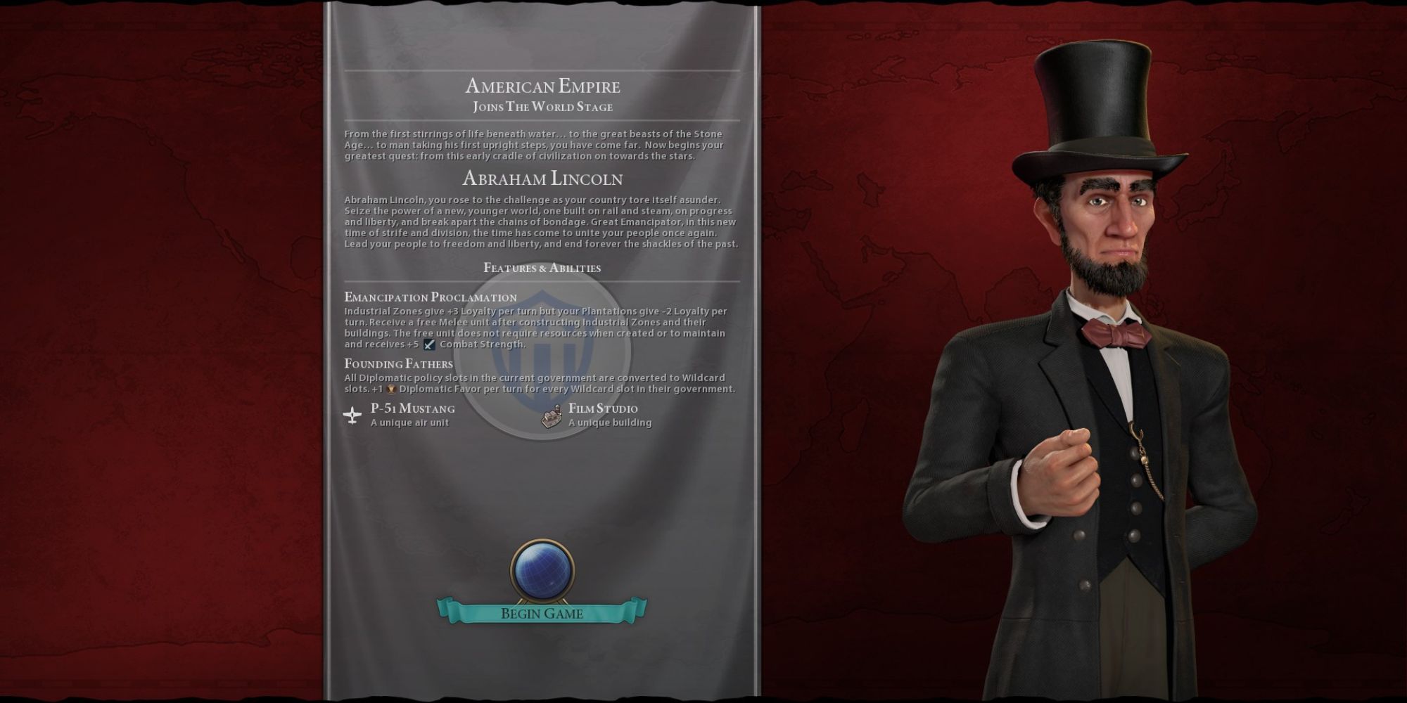 Civ 6 Abe Lincoln