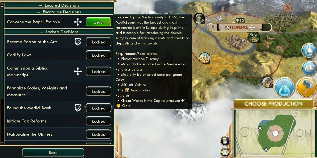 Civ5 events and decisions mod