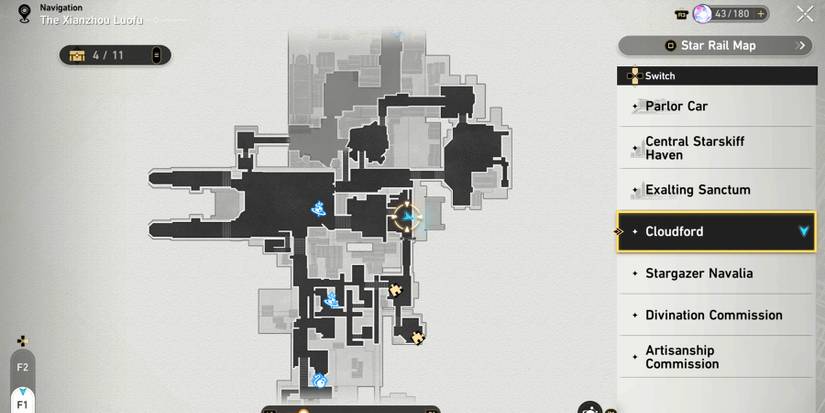 cloudford bountiful chest 6 location in honkai star rail