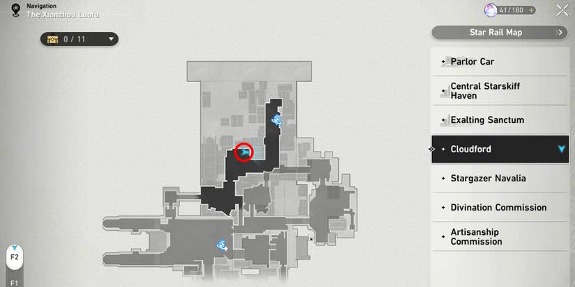 cloudford chest 1 location in honkai star rail