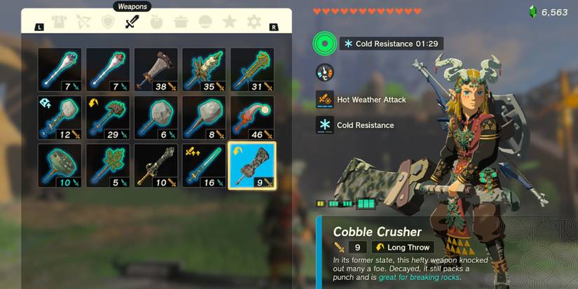 Link wielding Cobble Crusher