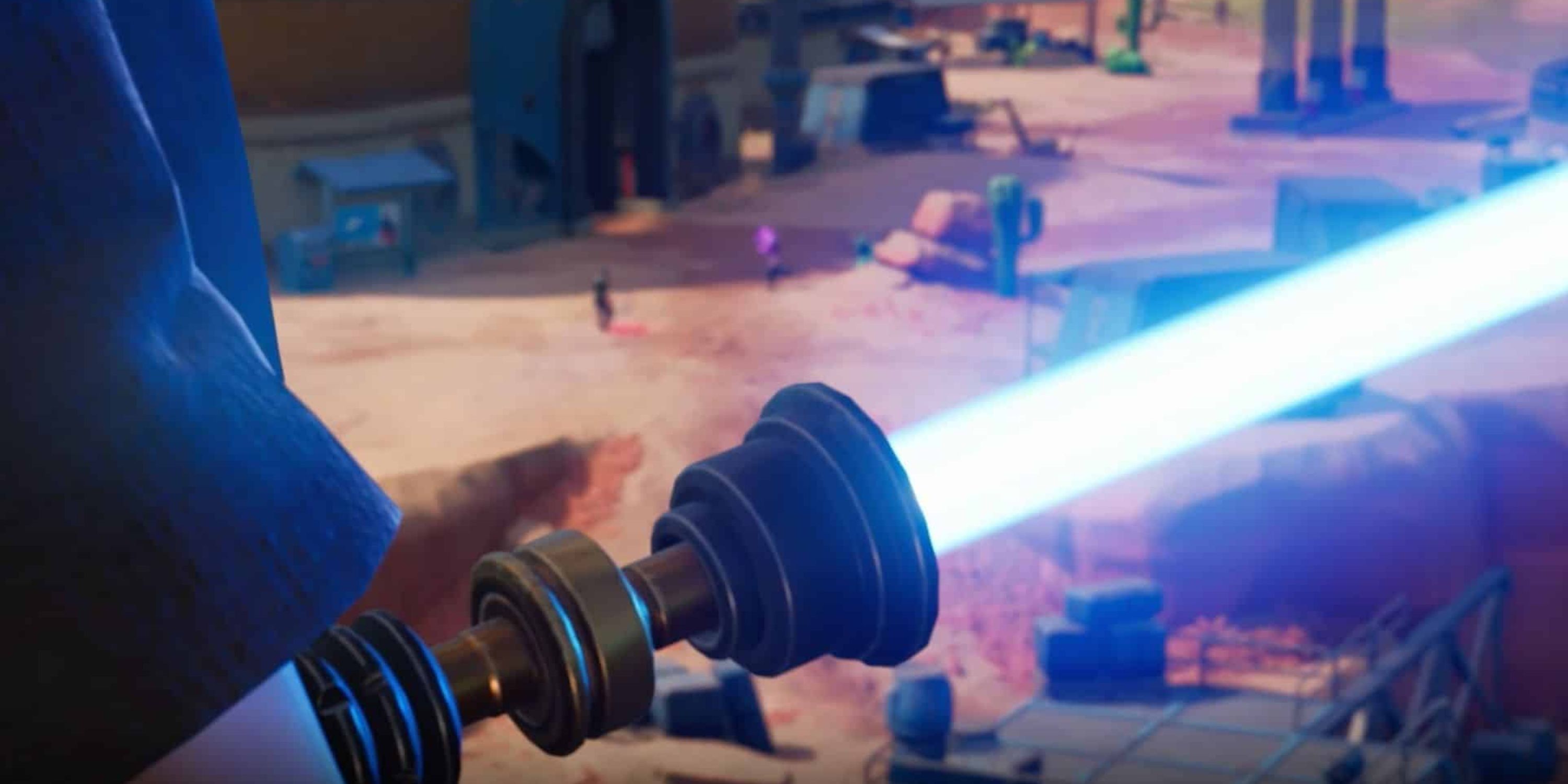 obi-wan holding his lightsaber in Fortnite 