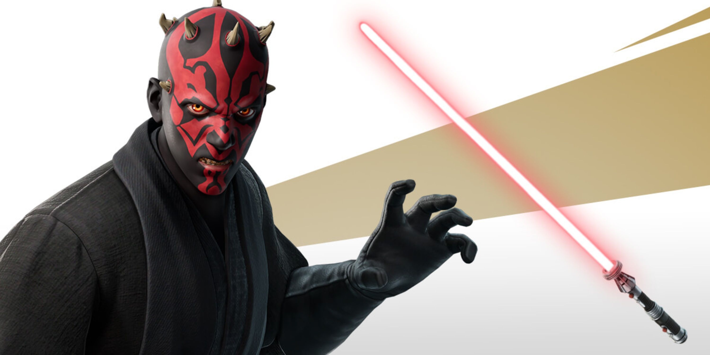 darth maul with his lightsaber in Fortnite 