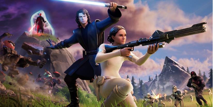 fortnite anakin lightsaber and padme dc-15 blaster