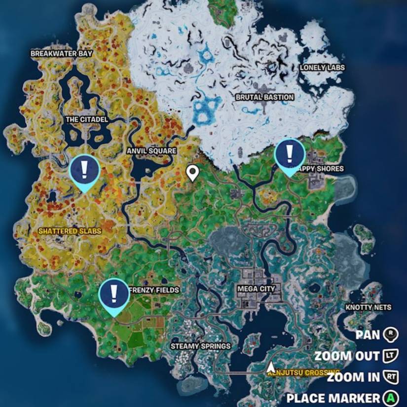 republic chest locations markers on the fortnite map