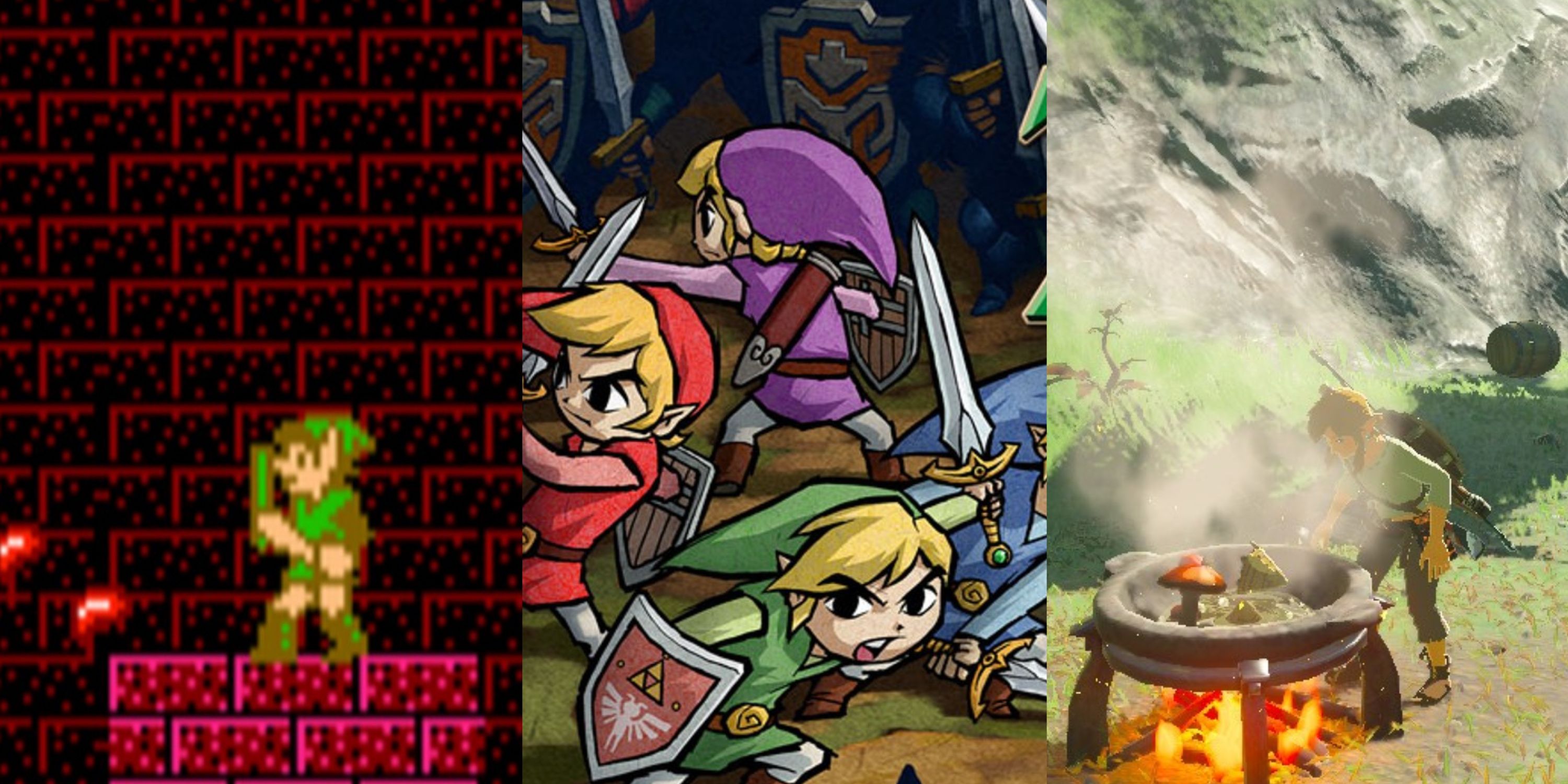 Zelda 2: The Adventure of Link, Four Swords Adventures, and Breath of the Wild