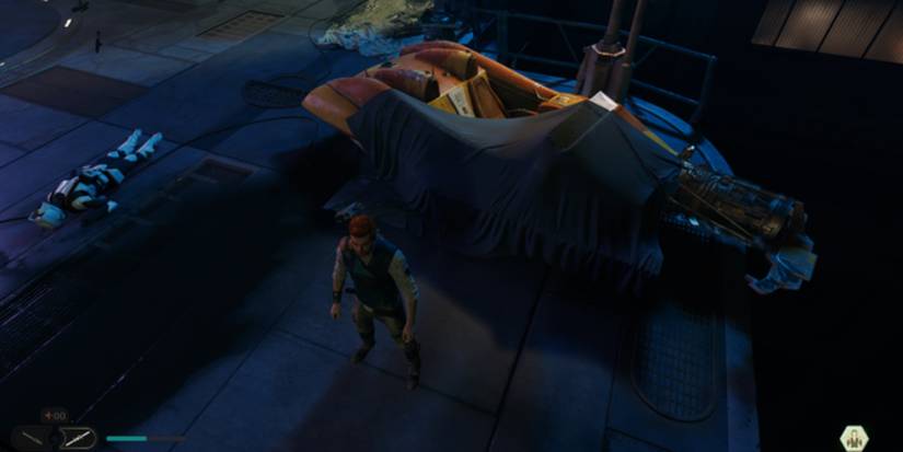 cal kestis with anakin's speeder