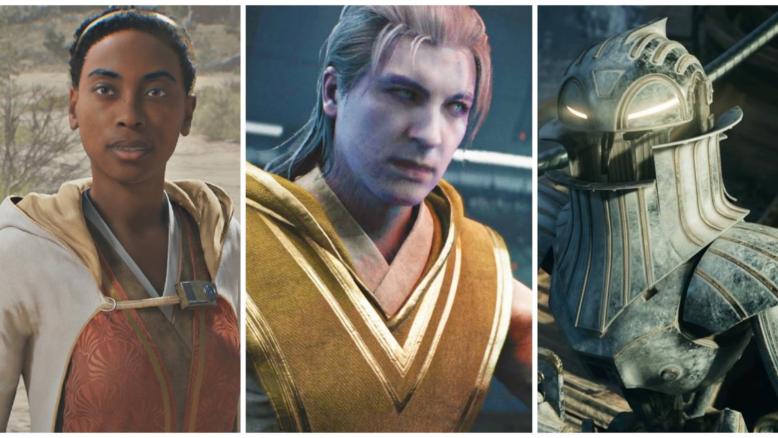 santari khri, dagan gera, zee from star wars jedi: survivor