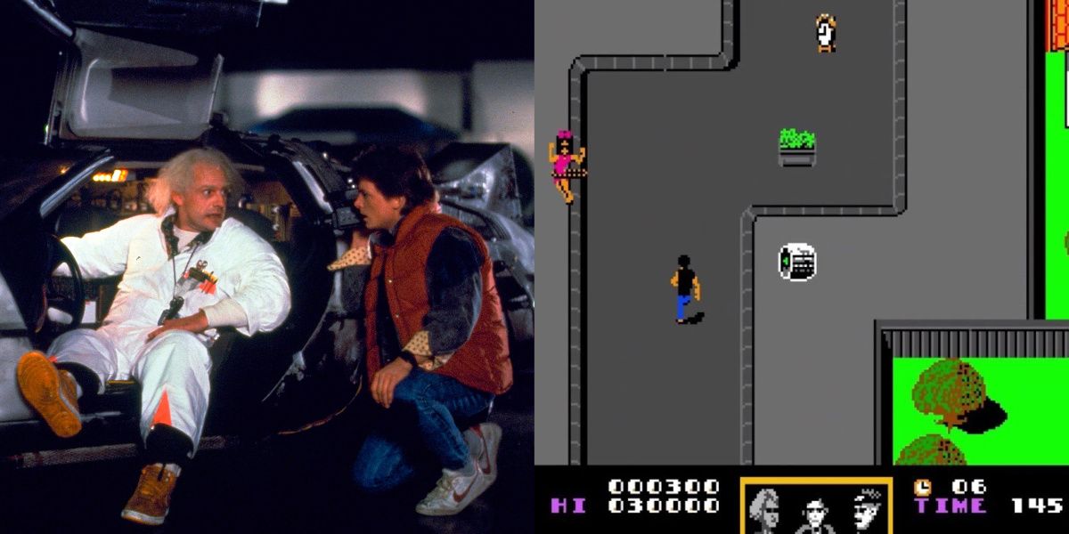 Back to the Future movie and 1989 video game