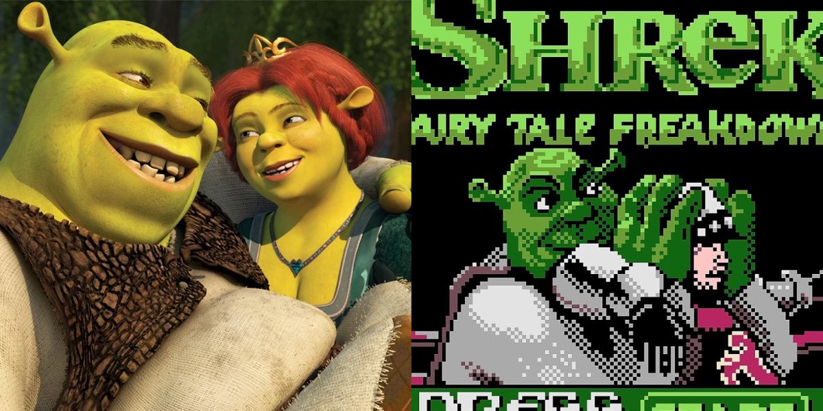 Shrek movie and Fairy Tale Freakdown game