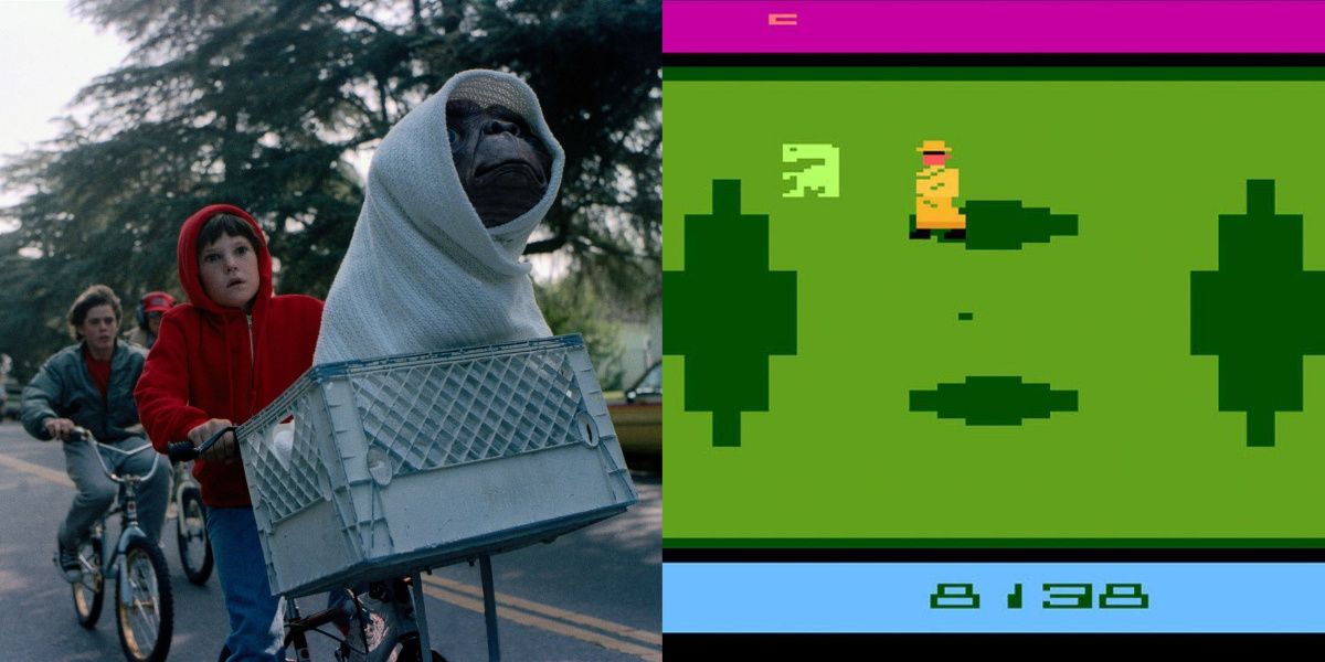 E.T. The Extra-Terrestrial movie and atari video game