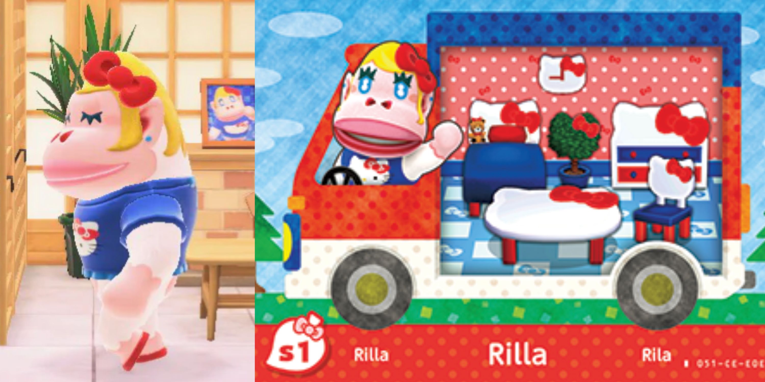 Part of the Sanrio collab, Rilla is a Hello Kitty inspired Gorilla villager