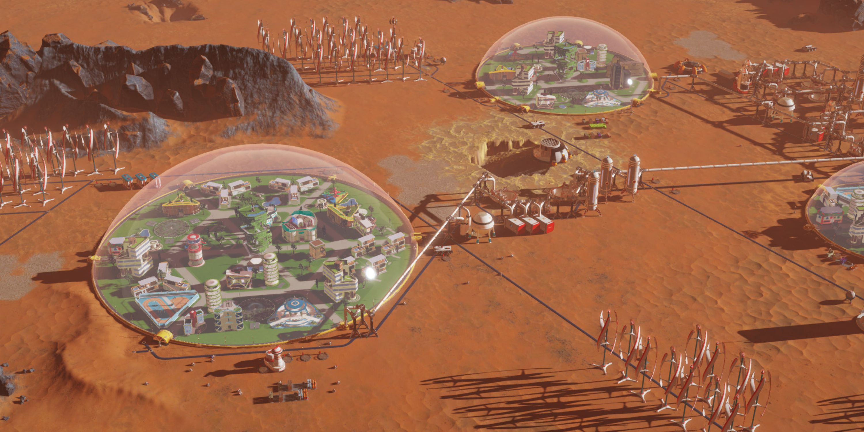 The management of life-sustaining domes are the only thing between a player's colonists and death.