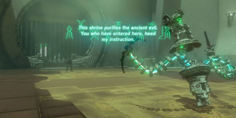 Combat trial in the Kyononis Shrine in Tears of the Kingdom
