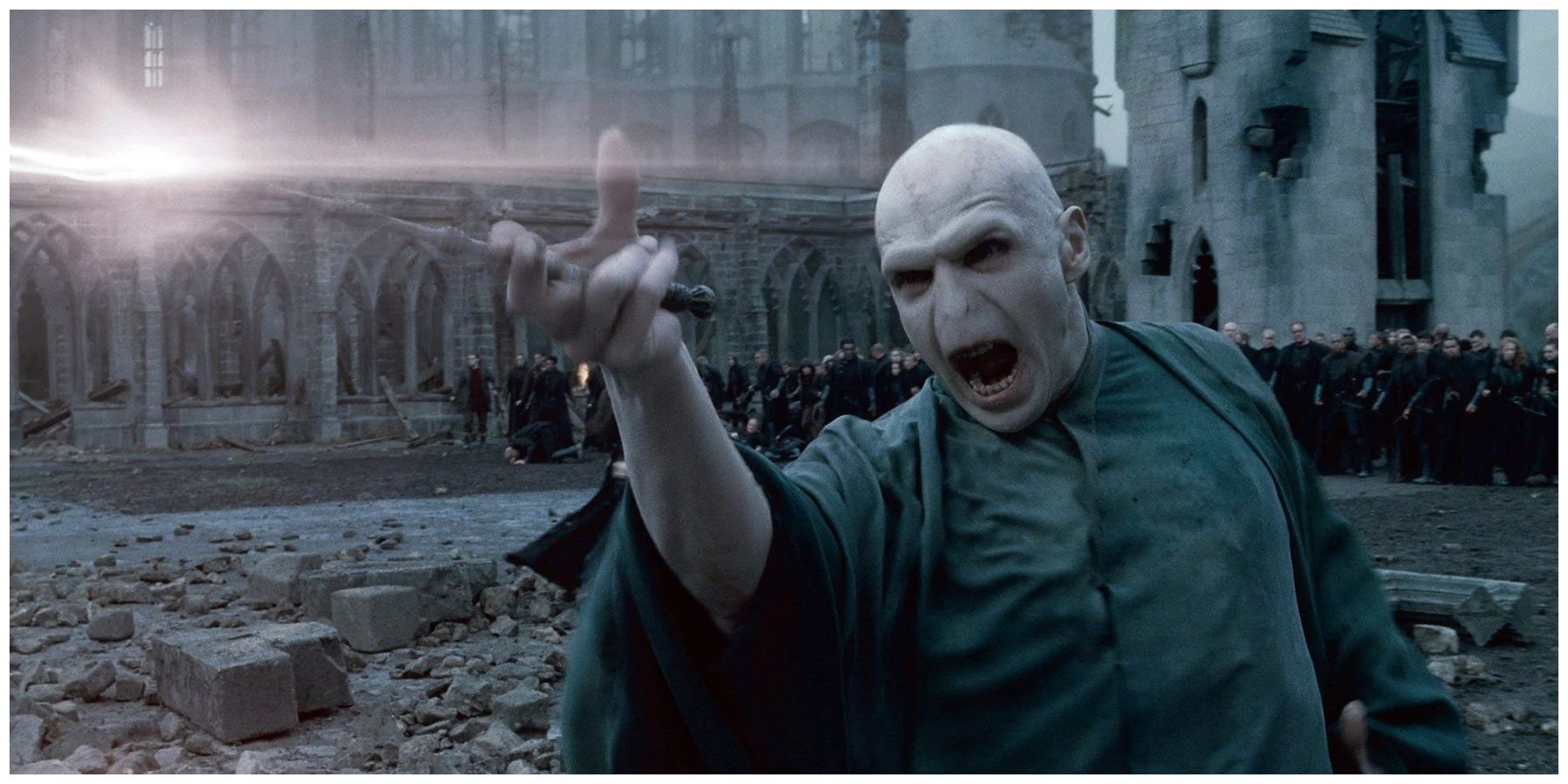 Ralph Fiennes as Lord Voldemort.