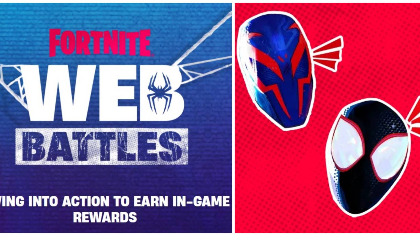 fortnite web battles logo and spider-man emoticons