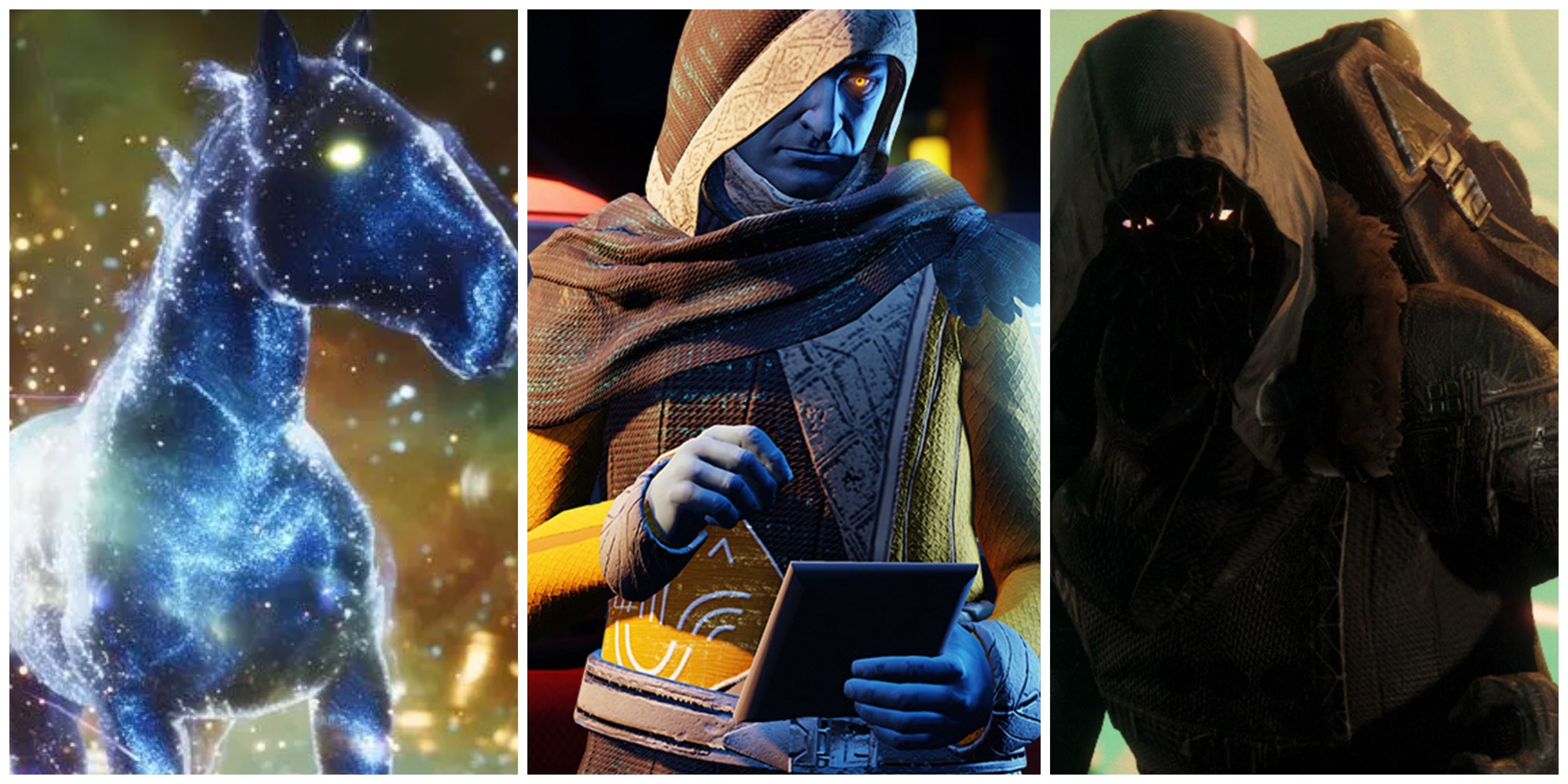 starhorse, xur and master rahool from destiny 2