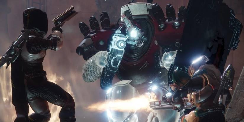 hunter with sunshot, titan with sweet business against lake of shadows final boss