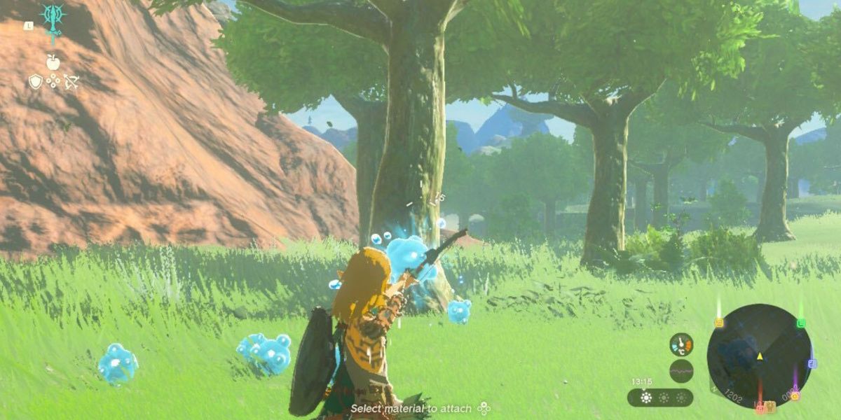 Link shoots a Chuchu jelly arrow in Tears of the Kingdom