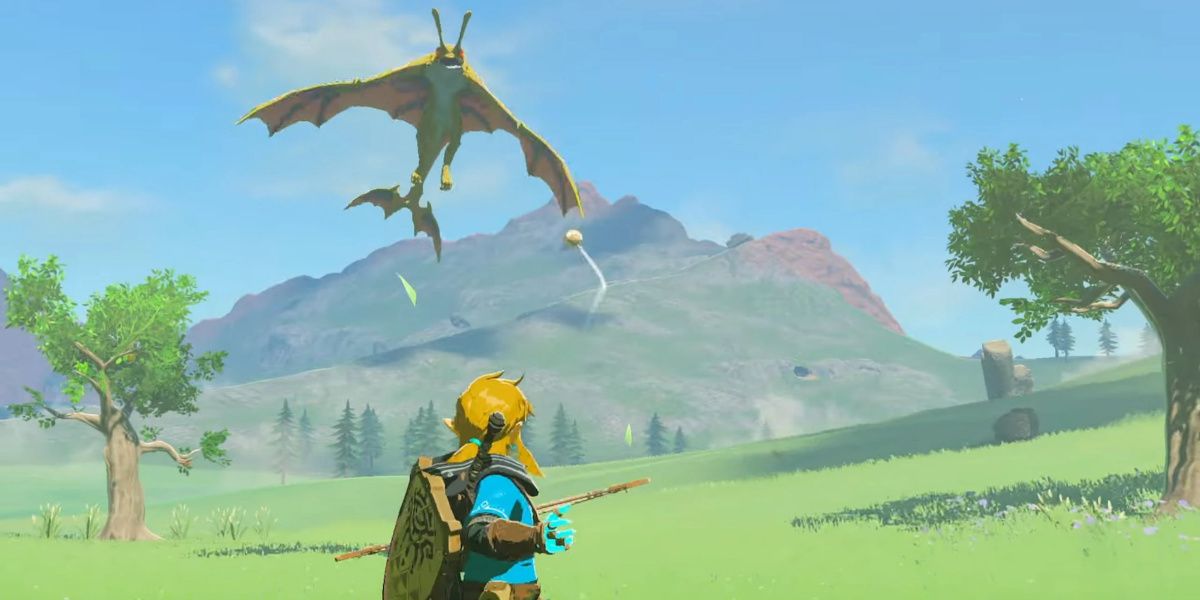 Link shoots a homing Eyeball Arrow in Tears of the Kingdom