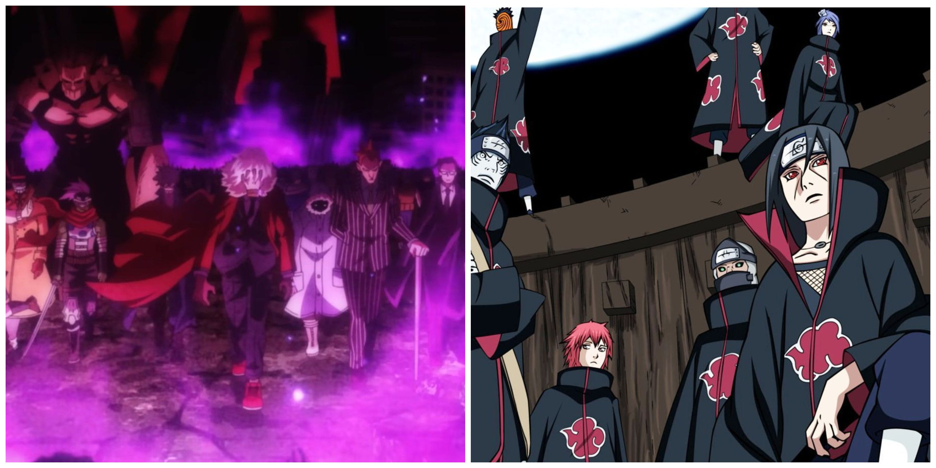 The Paranormal Liberation Front in My Hero Academia and Akatsuki in Naruto 