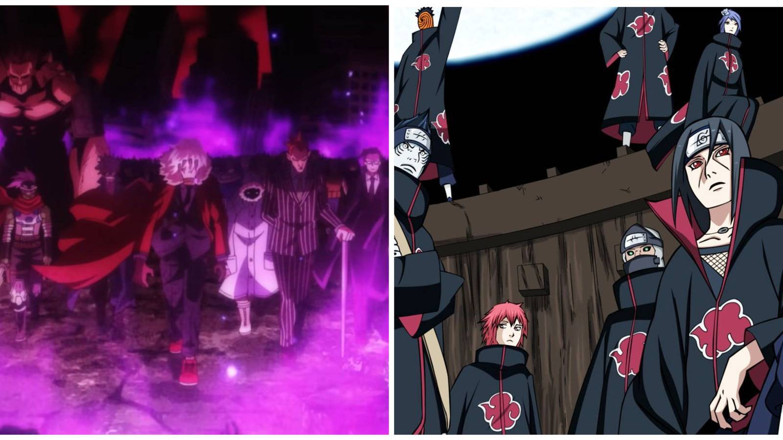 The Paranormal Liberation Front in My Hero Academia and Akatsuki in Naruto 