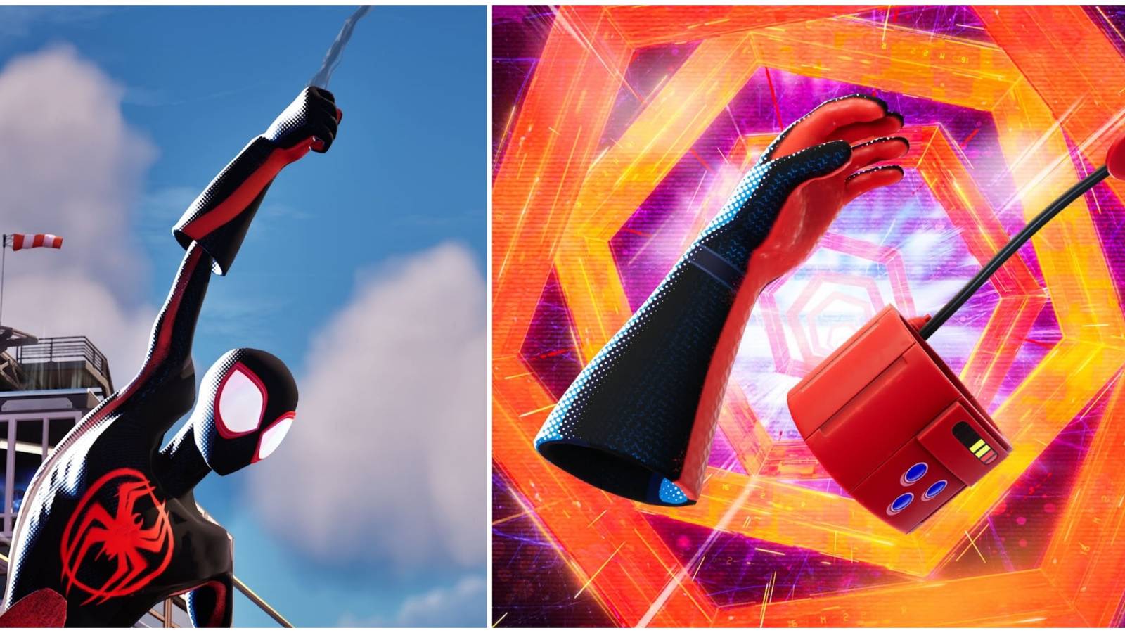miles using his web shooters in-game