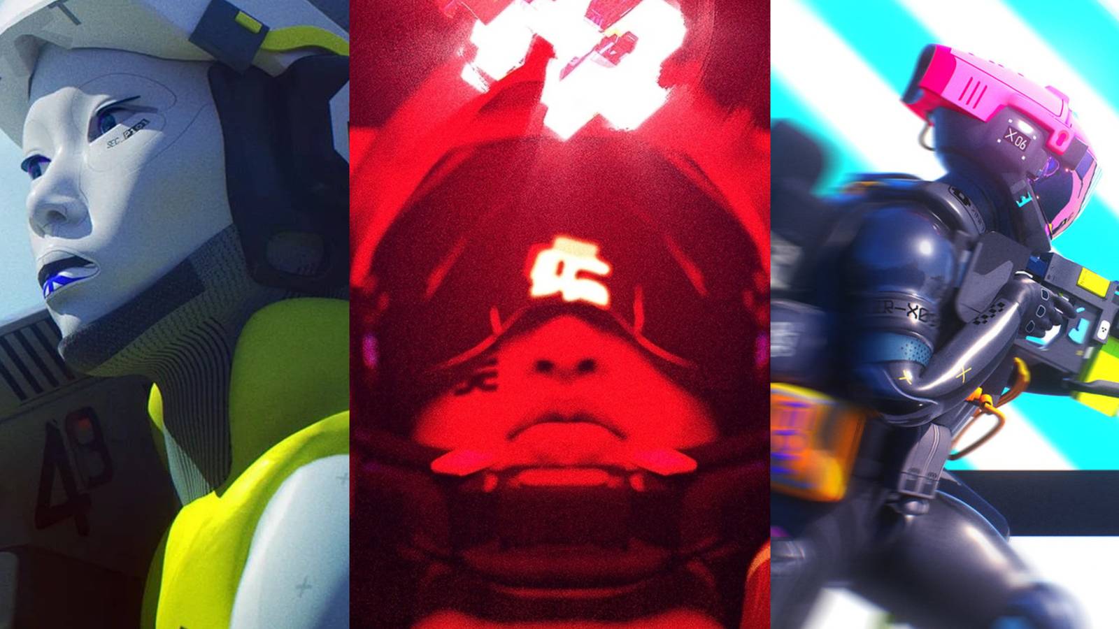 Sniper Runner, Runner with an artiface, Runner with a gun