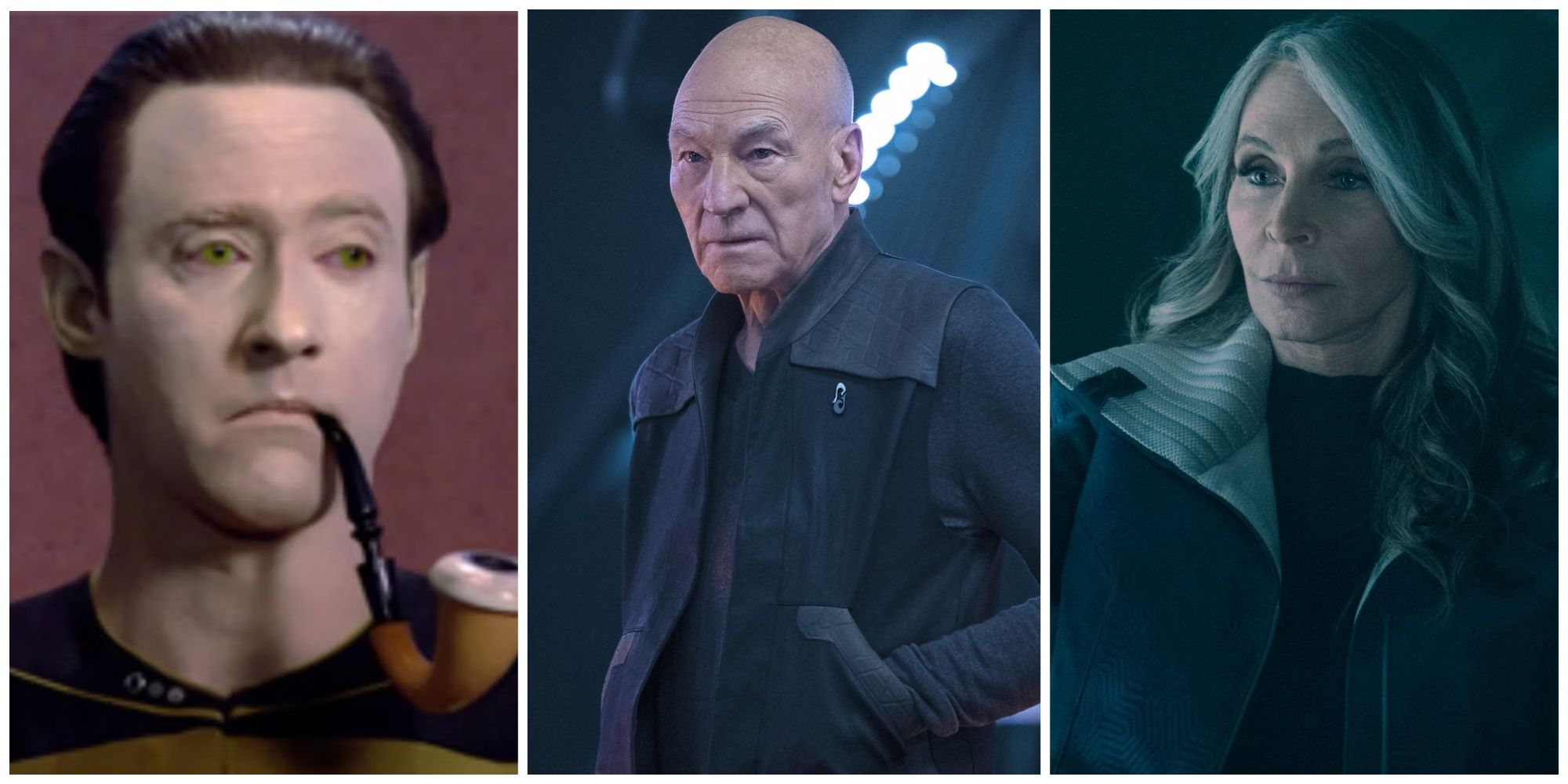Brent Spiner as Data. Sir Patrick Stewart as Admiral Jean-Luc Picard. Gates McFadden as Dr. Beverly Crusher.