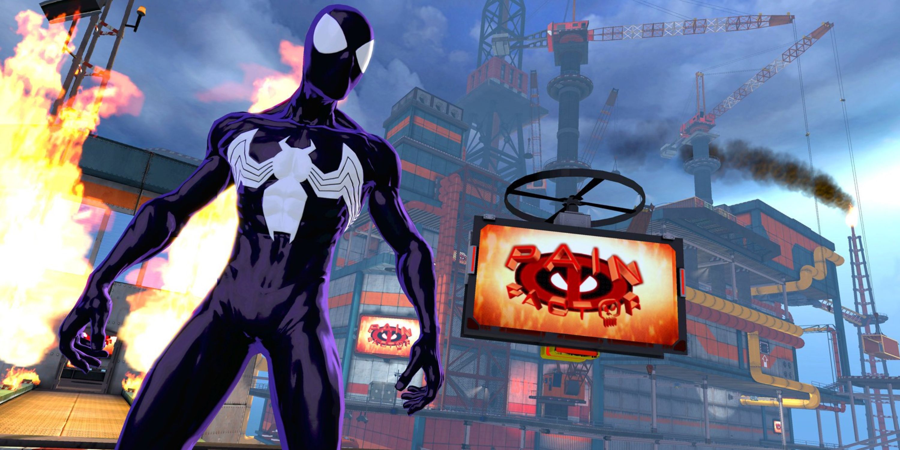 Ultimate Spider-Man section of the game with Black suit
