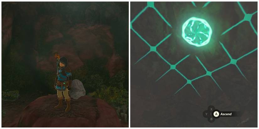 using the ascend ability in a cave tokt