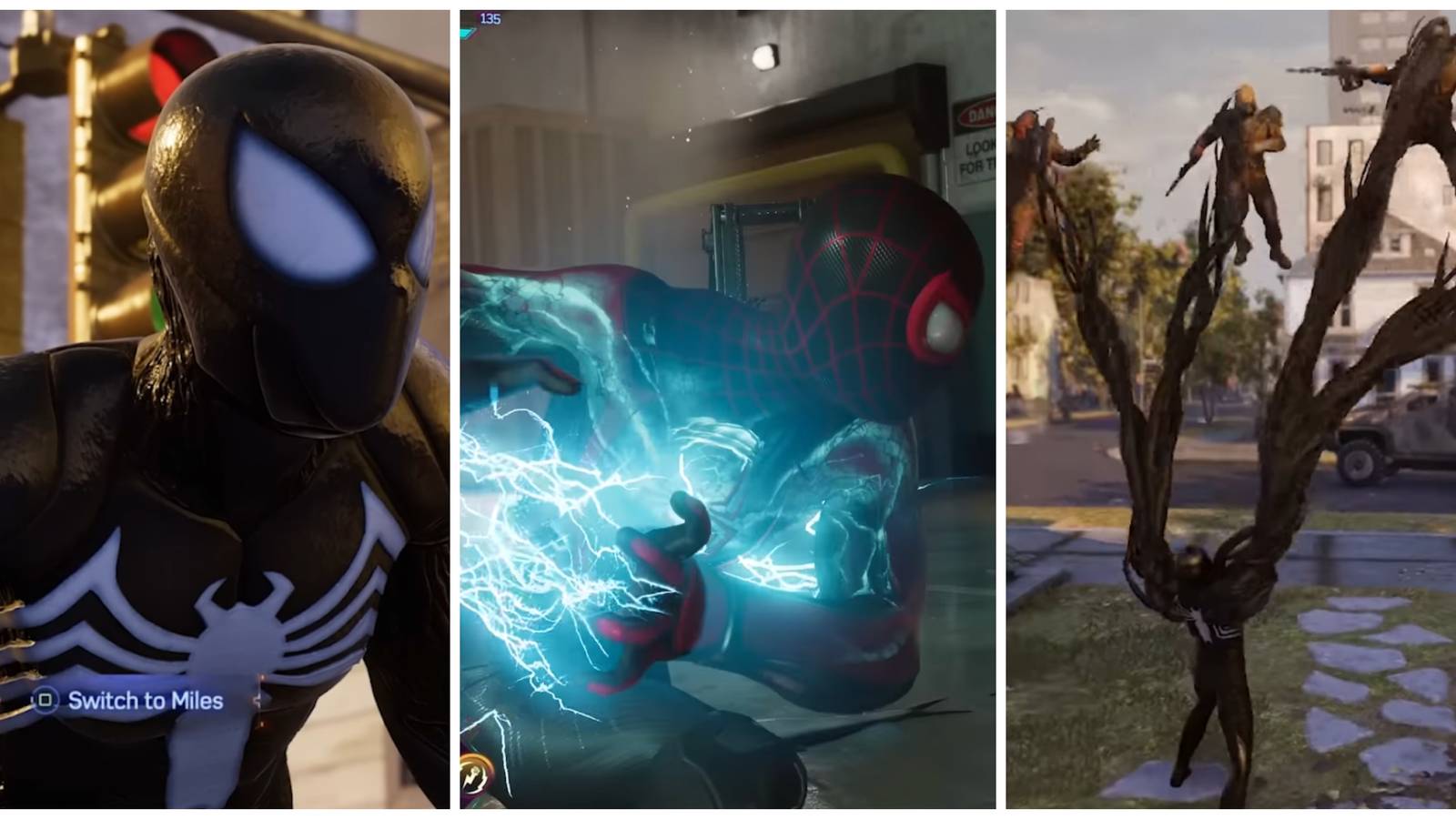 symbiote spider-man, miles morales spider-man kamehameha 