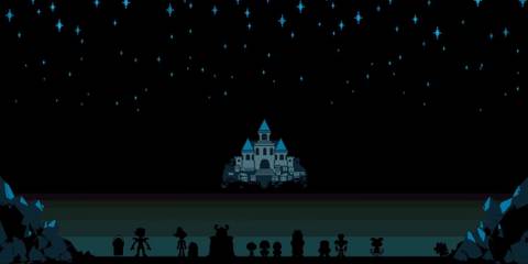 Undertale castle landscape